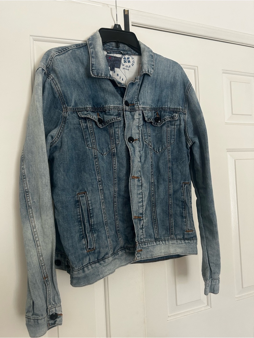 Men’s Lucky Brand Faded Light Blue Denim Jacket